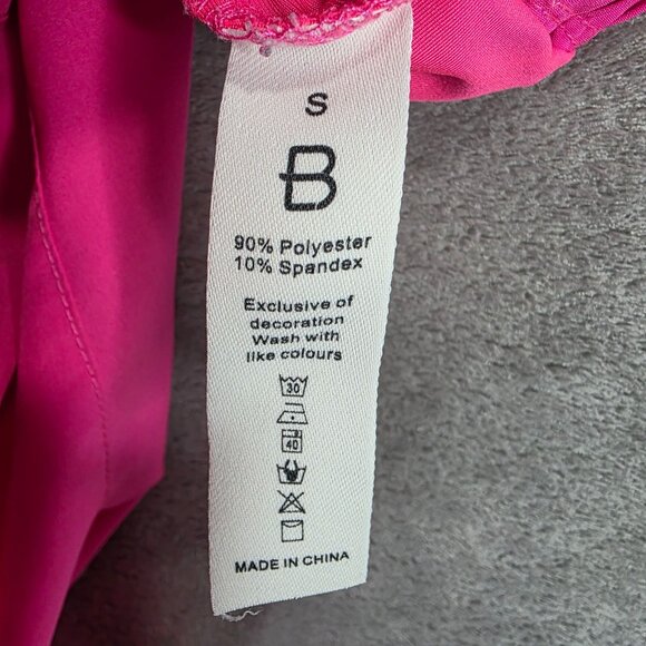 Womens B Pink Athletic Running Shorts Lined Elastic Waist Polyester Stretch S - Picture 3 of 9